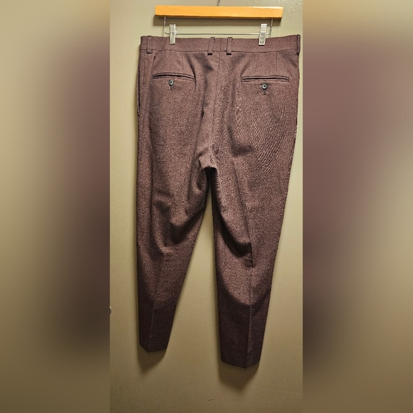 Jack Victor Riviera Traveler Flat-Front Pants - Burgundy - Size 38R - Picture 2 of 12